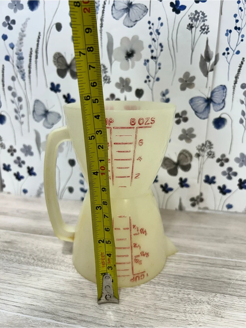 Vintage Plastic Measuring Cup 1 Cup 8 Oz Retro Kitchen